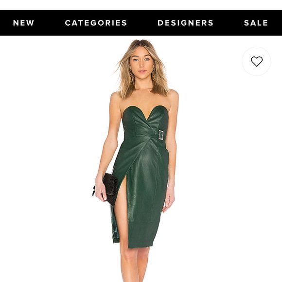 h:ours Dresses & Skirts - NWT H:ours Revolve Doria leather slitted dress